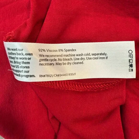 Eileen Fisher Women's Red Tunic Blouse XS Long Sleeves Lagenlook Stretch - Picture 4 of 7